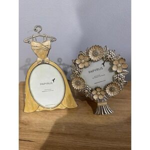 Papyrus‎ Enamel Picture Frames Floral Bouquet Dress Wedding Bridesmaid NOS P